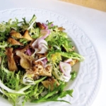 Braised Frisee Salad with Oyster Mushrooms