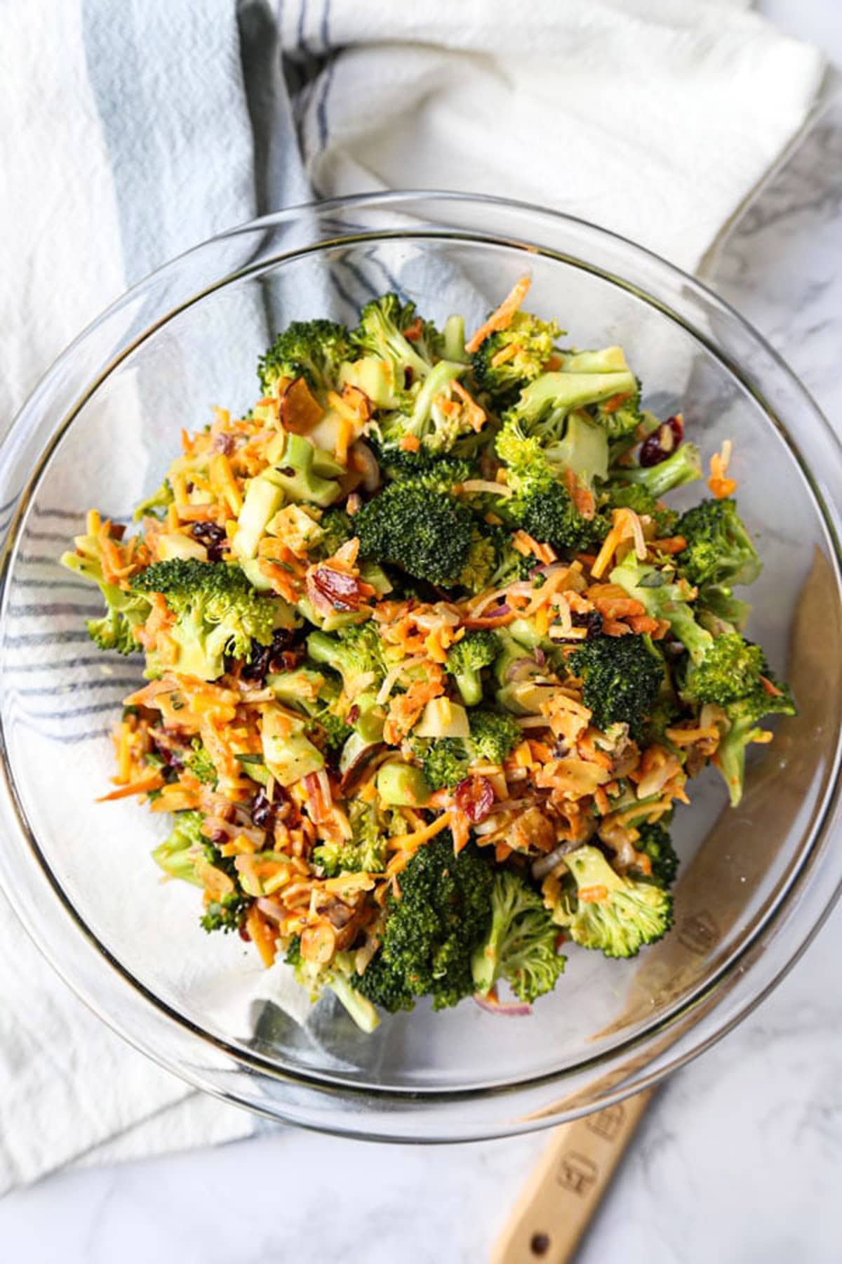 bbq sides - broccoli salad with honey mustard dressing 