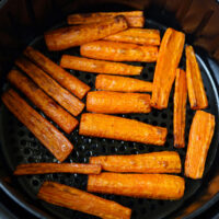 cooked carrots in air fryer