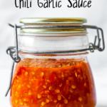 spicy chili garlic sauce jar