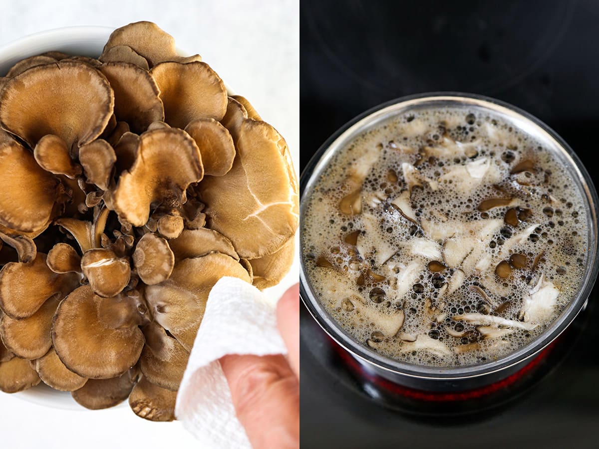 fresh maitake mushrooms