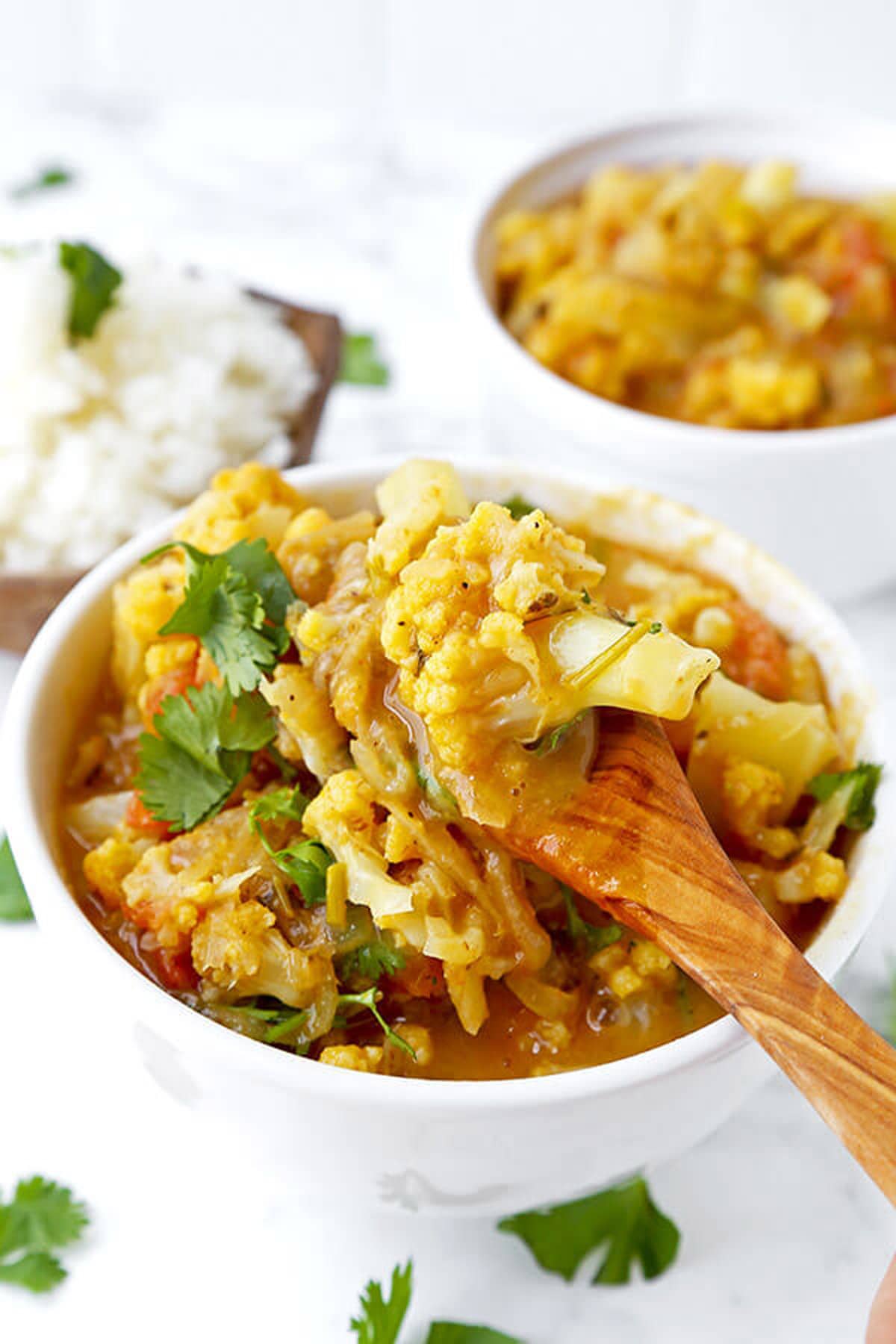 Thai yellow curry with cauliflower
