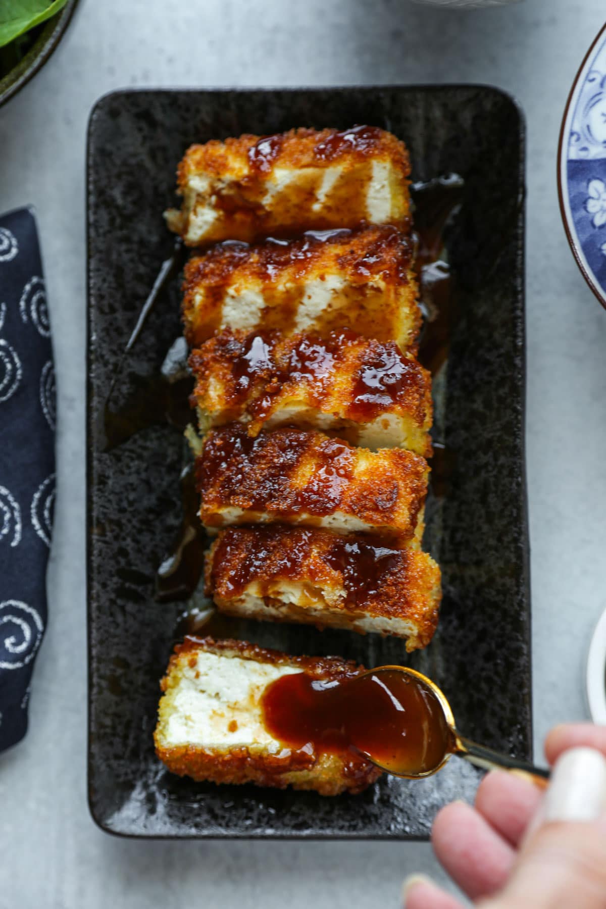 tofu katsu with sauce