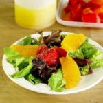 salad with red peppers and oranges