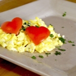 plate of scrambled eggs