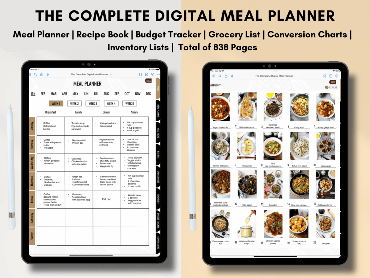 digital meal planner
